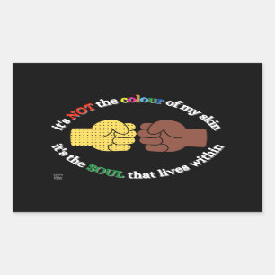 pegatina rectangular "END RACISM"