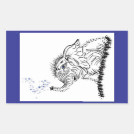 Pegatina Rectangular Energía elefante