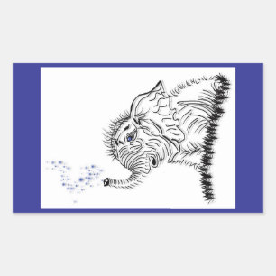 Pegatina Rectangular Energía elefante