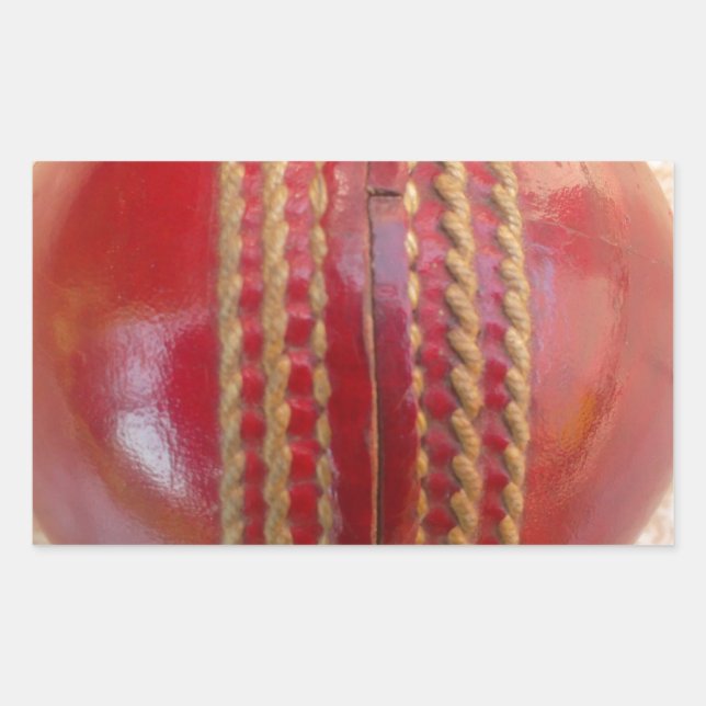 Pegatina Rectangular Enfoque de Punto Carmesí: Primer Plano del Corazón (Anverso)