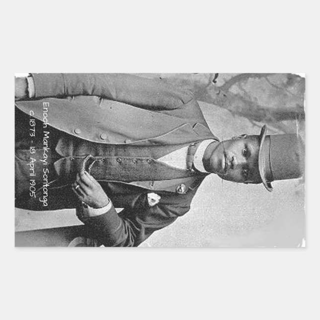 Pegatina Rectangular Enoch Mankayi Sontonga (Anverso)