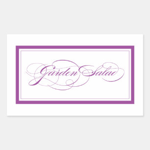 Pegatina Rectangular ensalada personalizado-jardín