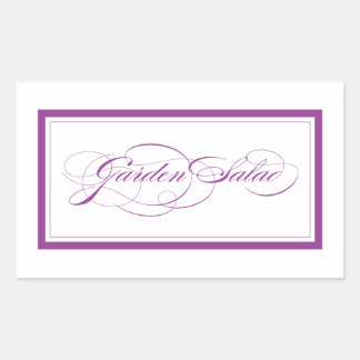 Pegatina Rectangular ensalada personalizado-jardín