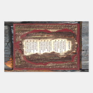 Pegatina Rectangular Entrada