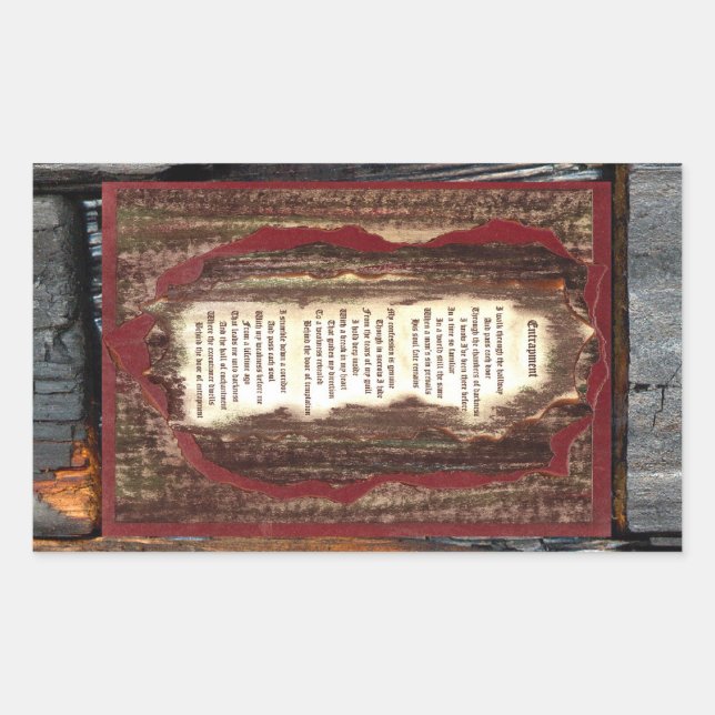 Pegatina Rectangular Entrada (Anverso)