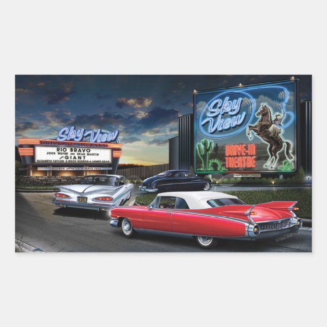 Pegatina Rectangular Entrada de Skyview (Anverso)