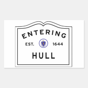 Pegatina Rectangular Entrando en la ciudad de Hull