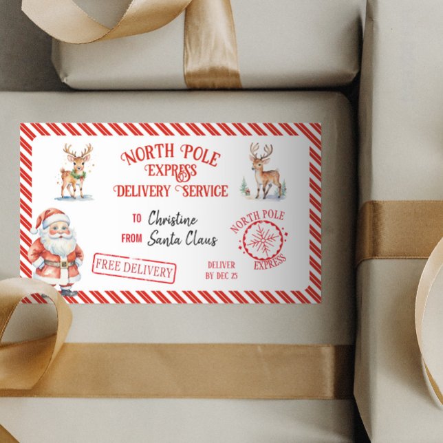 Pegatina Rectangular Entrega de Polo Norte por parte de los navidades S (Subido por el creador)