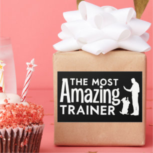 Pegatina Rectangular Entrenador de Perros Los Regalos Más Increíbles De