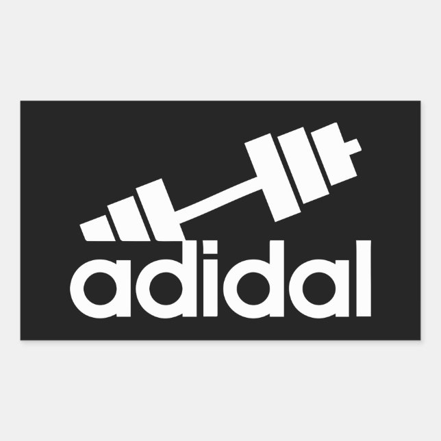 Pegatina Rectangular Entrenamiento - Todo el día sueño con levantar - B (Anverso)