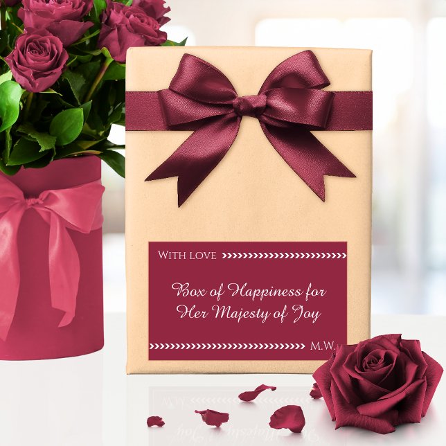 Pegatina Rectangular Envoltura de regalo romántica femenina (Subido por el creador)