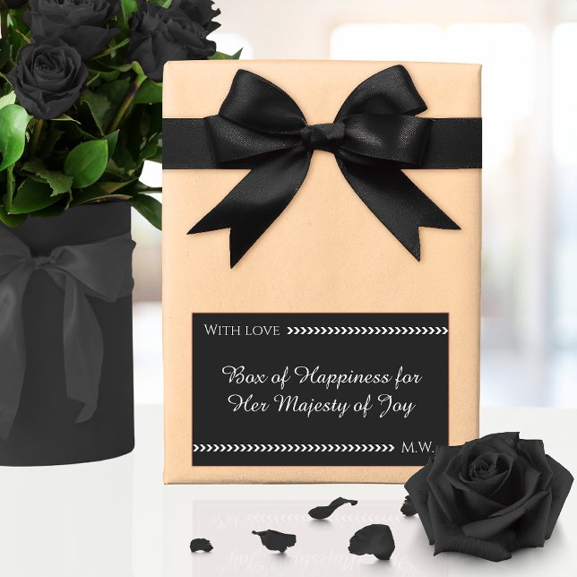 Pegatina Rectangular Envoltura de Regalo Romántica y Elegante (Subido por el creador)