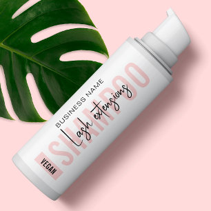 Pegatina Rectangular Envoltura de Shampoo Rosa Moderno Femenino