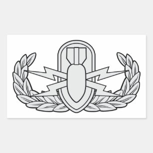 Pegatina Rectangular EOD badge