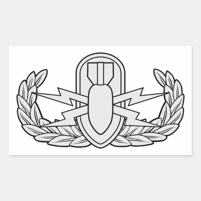 Pegatina Rectangular EOD badge (Anverso)