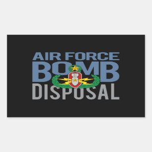 Pegatina Rectangular EOD maestro de la fuerza aérea