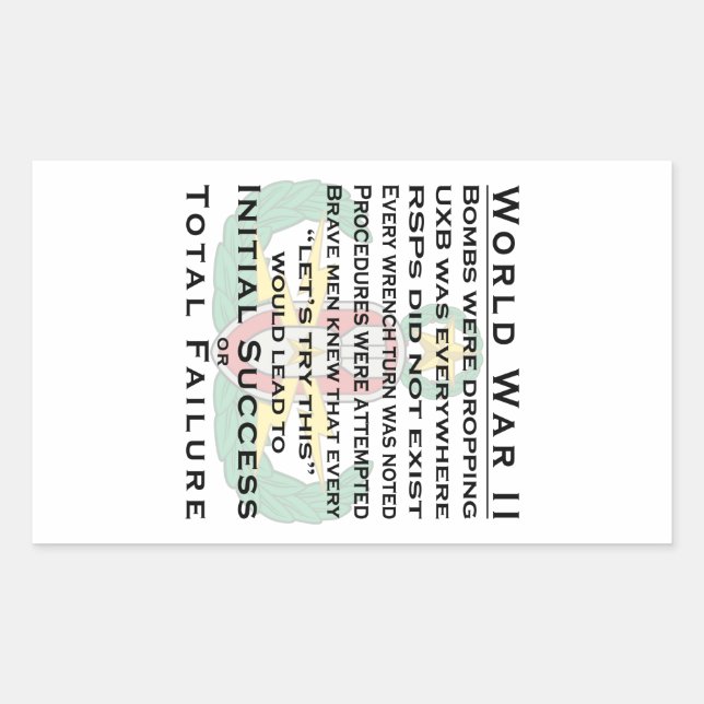 Pegatina Rectangular EOD Master WWII (Anverso)