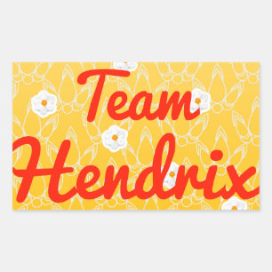 Pegatina Rectangular Equipo Hendrix