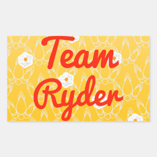 Pegatina Rectangular Equipo Ryder