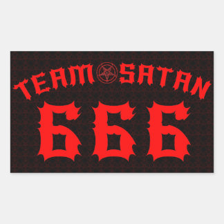 Pegatina Rectangular Equipo Satan 666