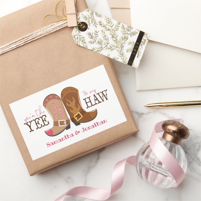 Pegatina Rectangular Eres el Yee to my Haw (Regalar)