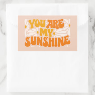 Pegatina Rectangular Eres Mi Gráfico De Sunshine Groovy