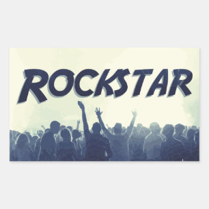 Pegatina Rectangular ¡Eres un Rockstar!