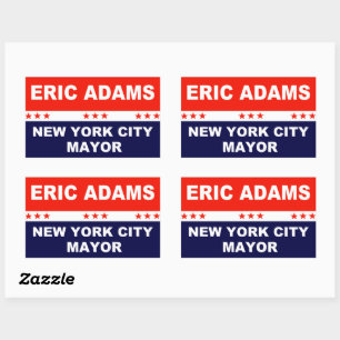 Pegatina Rectangular Eric Adams Alcalde de Nueva York