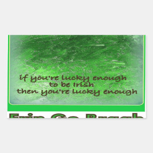 Pegatina Rectangular "Erin Go Bragh" (Irlanda para siempre)