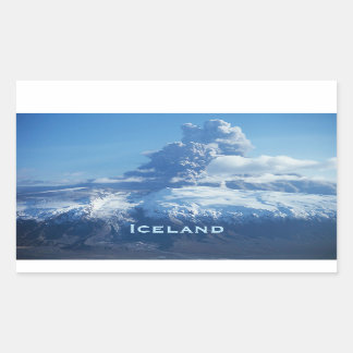 Pegatina Rectangular Erupción del volcán islandés