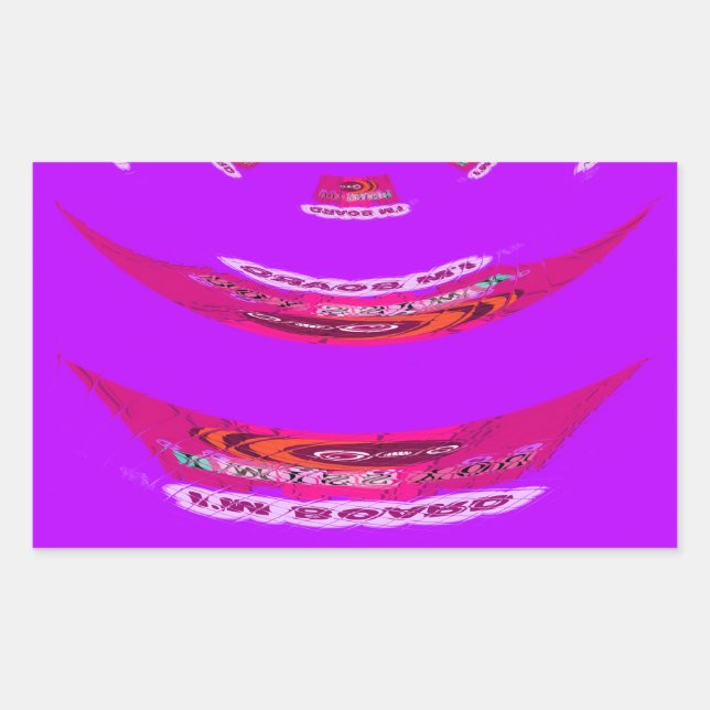 Pegatina Rectangular Es gracioso que te echo de menos que estoy aburrid (Anverso)