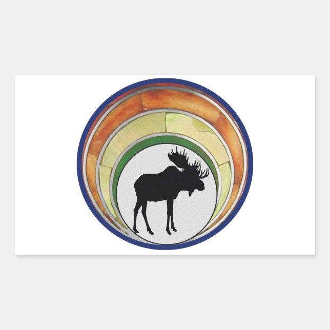 Pegatina Rectangular Esa corona de alce (Anverso)