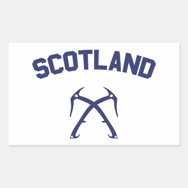 Pegatina Rectangular Escalada de hielo de Escocia (Anverso)