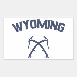 Pegatina Rectangular Escalada de hielo Wyoming