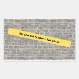 Pegatina Rectangular Escena del crimen