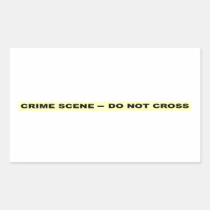Pegatina Rectangular Escena del crimen - no cruce