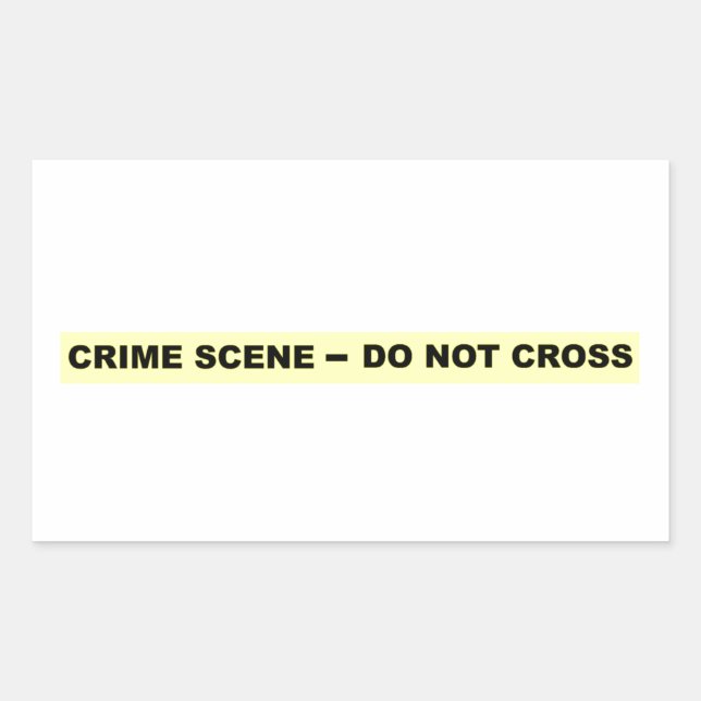 Pegatina Rectangular Escena del crimen - No cruzar (Anverso)