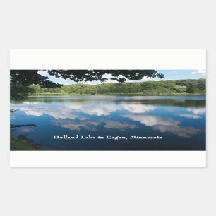 Pegatina Rectangular Escenario del lago Holland en Eagan