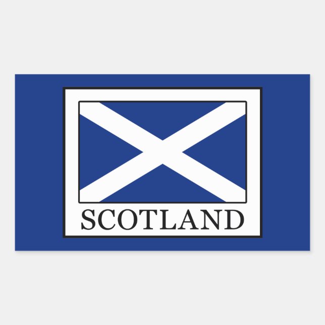 Pegatina Rectangular Escocia (Anverso)