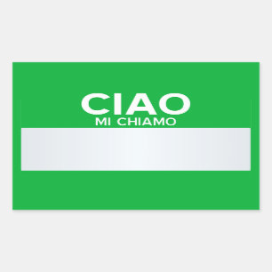 Pegatina Rectangular Esconda hola mi nombre es… personalizable