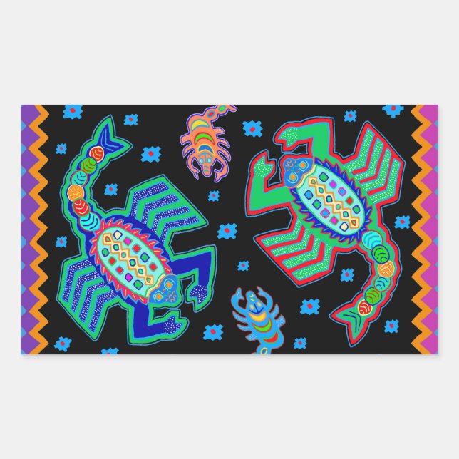 Pegatina Rectangular Escorpiones del Suroeste en mi pared (Anverso)