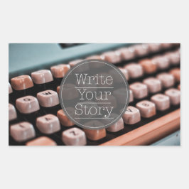 Pegatina Rectangular Escribir tu historia