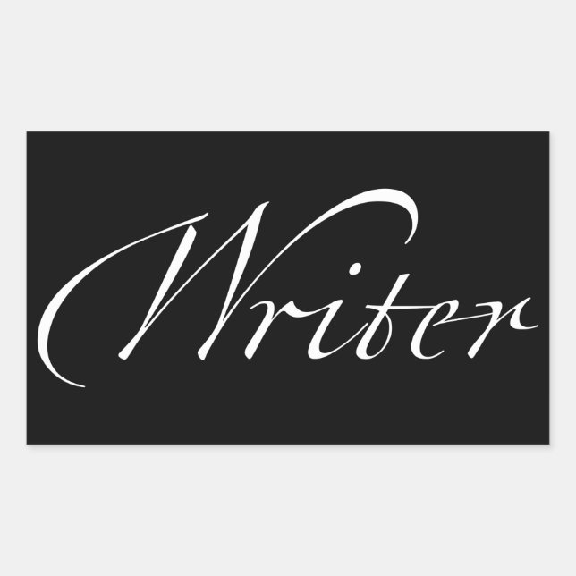 Pegatina Rectangular Escritor (Anverso)