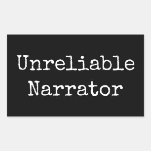 Pegatina Rectangular Escritor: Narrador I no confiable
