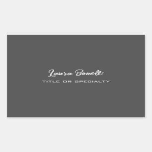 Pegatina Rectangular Escritura minimalista profesional moderna a mano g