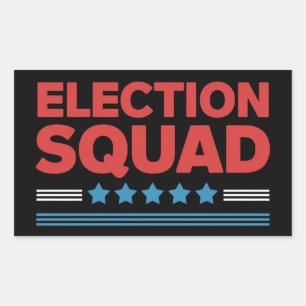 Pegatina Rectangular Escuadrón Electoral Elecciones 2024 Demócrata Repu