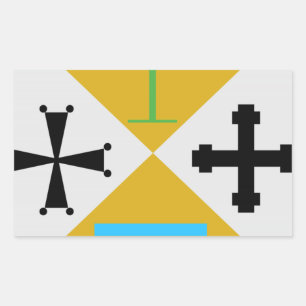 Pegatina Rectangular Escudo de armas de Calabria (Italia)