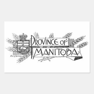 Pegatina Rectangular Escudo de armas de la época de Manitoba