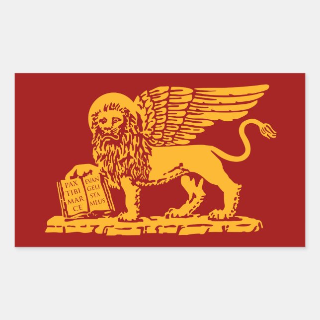 Pegatina Rectangular Escudo de armas de Venecia (Anverso)