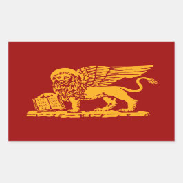 Pegatina Rectangular Escudo de armas de Venecia